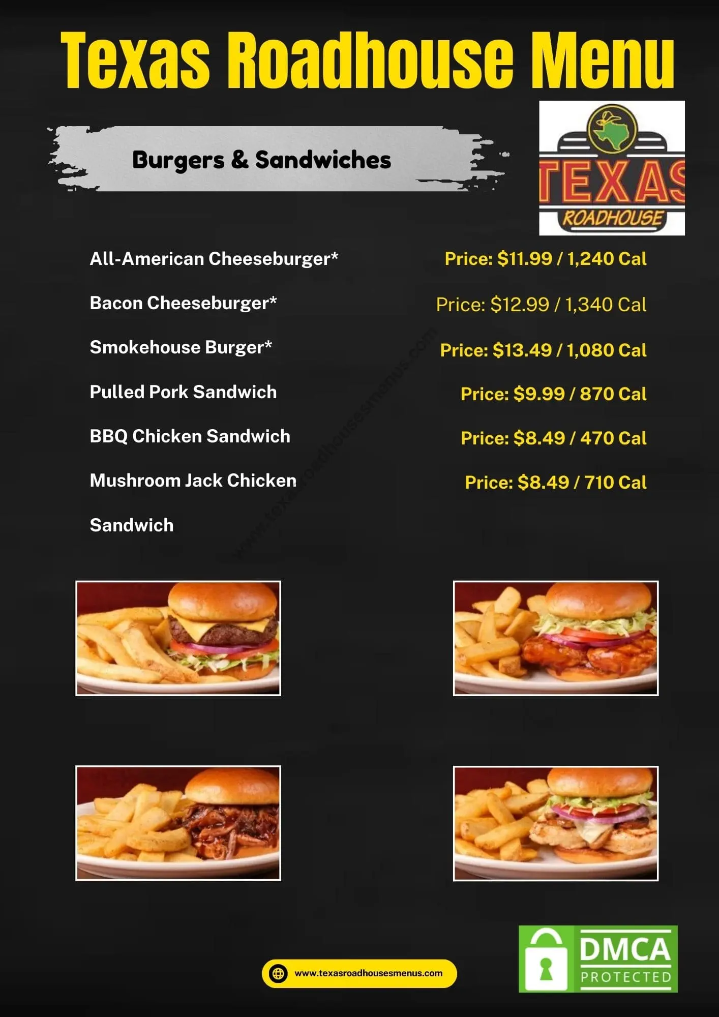 Texas Roadhouse Burgers & Sandwiches
