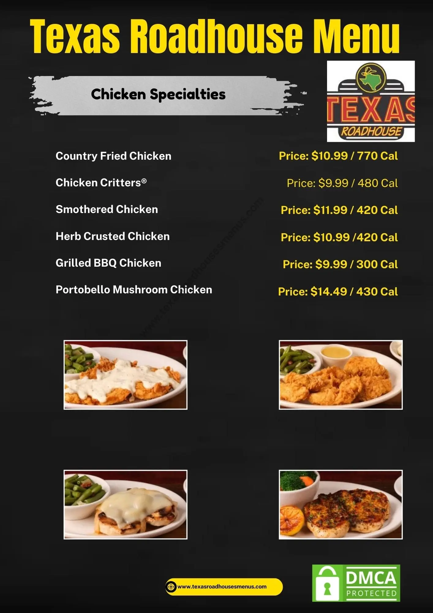 Texas Roadhouse Chicken Specialties