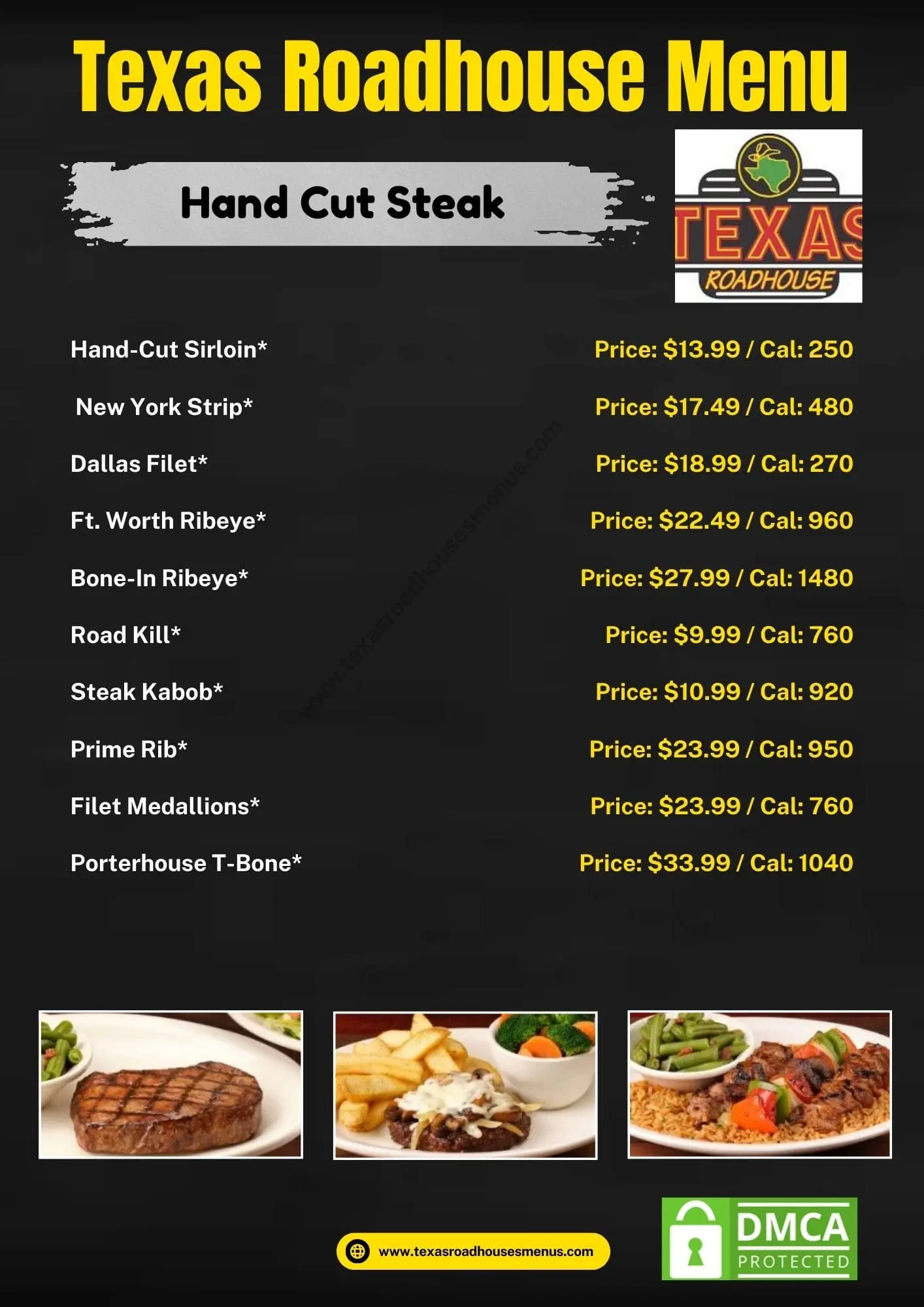 Texas Roadhouse Hand Cut Steaks