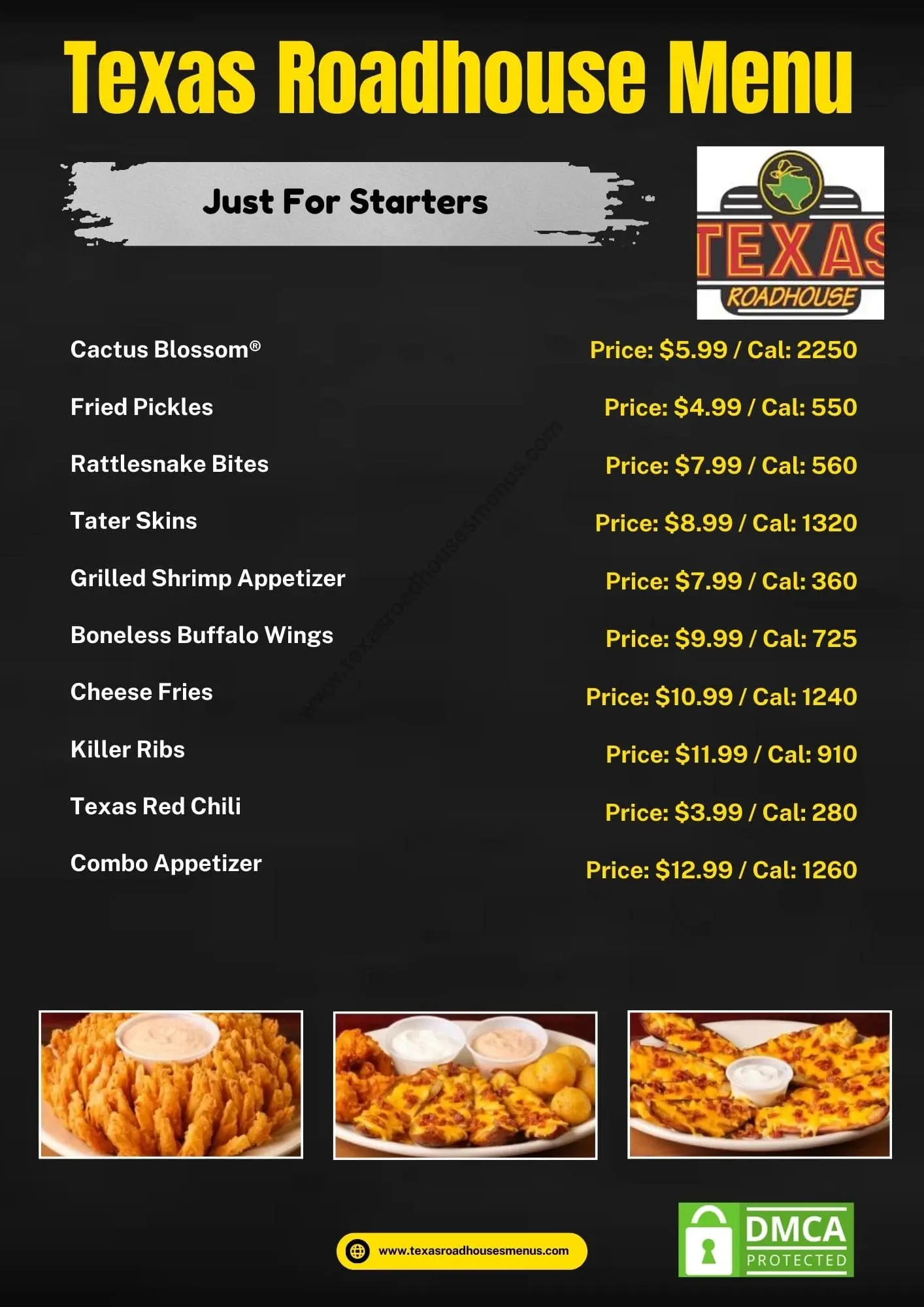 Texas Roadhouse Just For Starters
